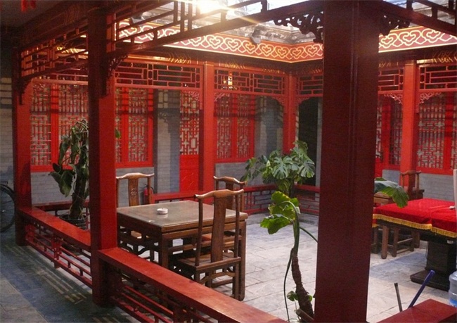 四合院庭院休息區(qū) 現(xiàn)代中式四合院小庭院設(shè)計(jì)